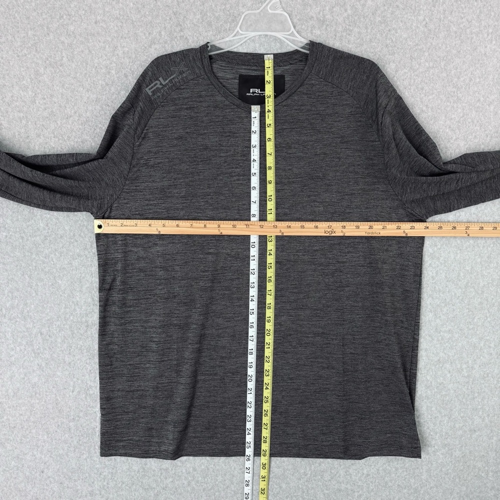 RLX Ralph Lauren Performance Long Sleeve Lightweight Crew Neck T Shirt Grey XL - Picture 14 of 16